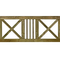Træhegn ^ Plus SLOT TRÆHEGN TRYKIMPRÆGNERET NATUR 180 X 75 CM