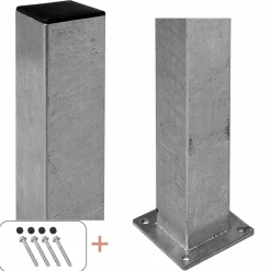 Stolper & Pæle ^ Plus STOLPE VARMGALVANISERET STÅL 8 X 8 X 186 CM