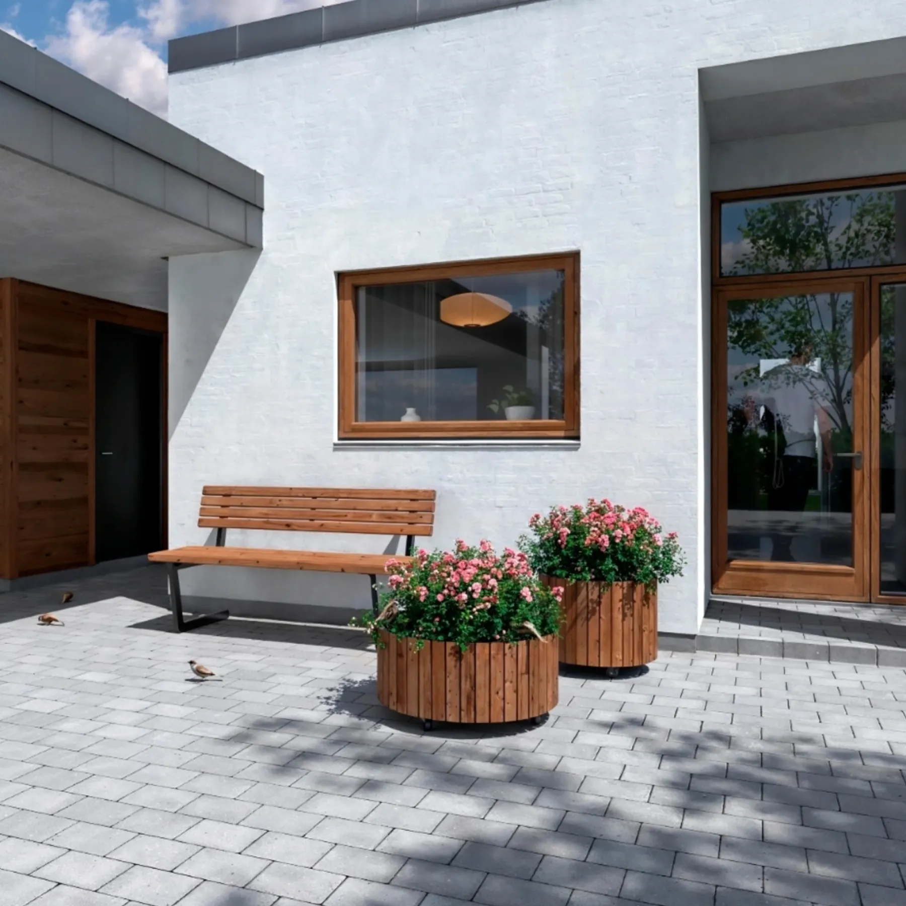 CIRCLE PLANTEKASSE GYLDENBRUN 35 X 70 X 70 CM>Plus New