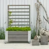 CUBIC BLOMSTERRUMDELER GRÅBRUN 130 X 87 X 50 CM>Plus Discount