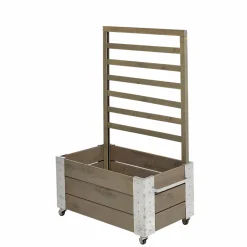 CUBIC BLOMSTERRUMDELER GRÅBRUN 130 X 87 X 50 CM>Plus Discount