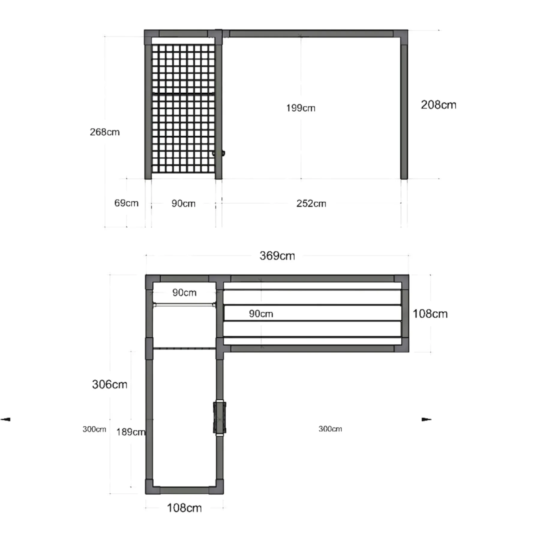 DAYLIFE STÅLESPALIER 3,9 + 2 M2>Plus New