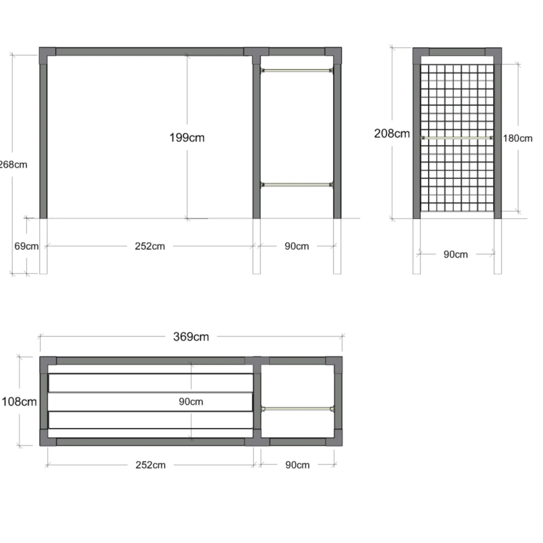 DAYLIFE STÅLESPALIER 3,9 M2>Plus Online