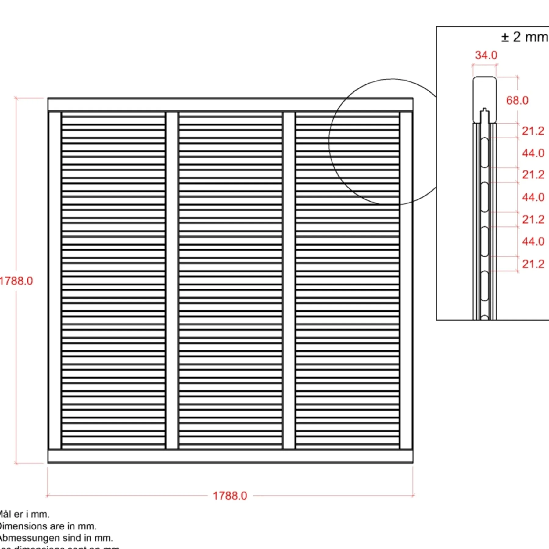 HEGN FUNGICIDBEHANDLET OG GRUNDMALET SORT 180 X 180 CM>Plus Hot