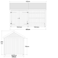 INKL. TAGPAP/ALULISTER/H-STOLPEFØDDER HAVEHUS 10 M²>Plus Sale