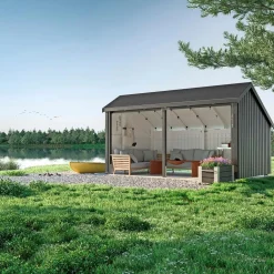 2-MODULER ÅBEN INKL. TAGPAP/ALULISTER MULTIHAVEHUS 10,5 M2>Plus