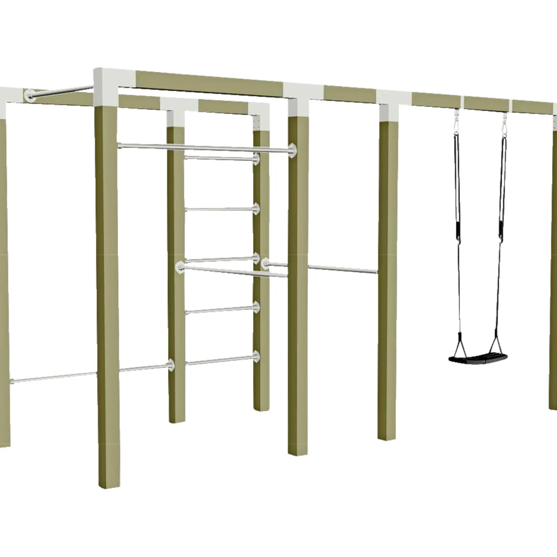 Udendørs Træning ^ Plus OUTDOOR FITNESSSTATIV 220 X 138 X 380 CM NATUR