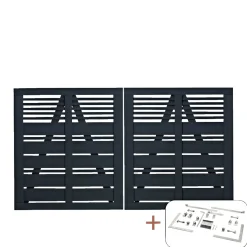 SENDAI LÅGE FUNGICIDBEHANDLET OG GRUNDMALET SORT 100 X 80 CM>Plus