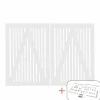 SENDAI LÅGE FUNGICIDBEHANDLET OG GRUNDMALET 2 GANGE HVID 200 X 140 CM>Plus New