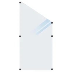 SKRÅELEMENT GLASHEGN HÆRDET FROSTED 90 X 180 X 90 X 0.60 CM>Plus Discount