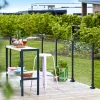 STOLPE VARMGALVANISERET OG PULVERLAKERET GRÅSORT 4.24 X 4.24 X 96 CM>Plus Best