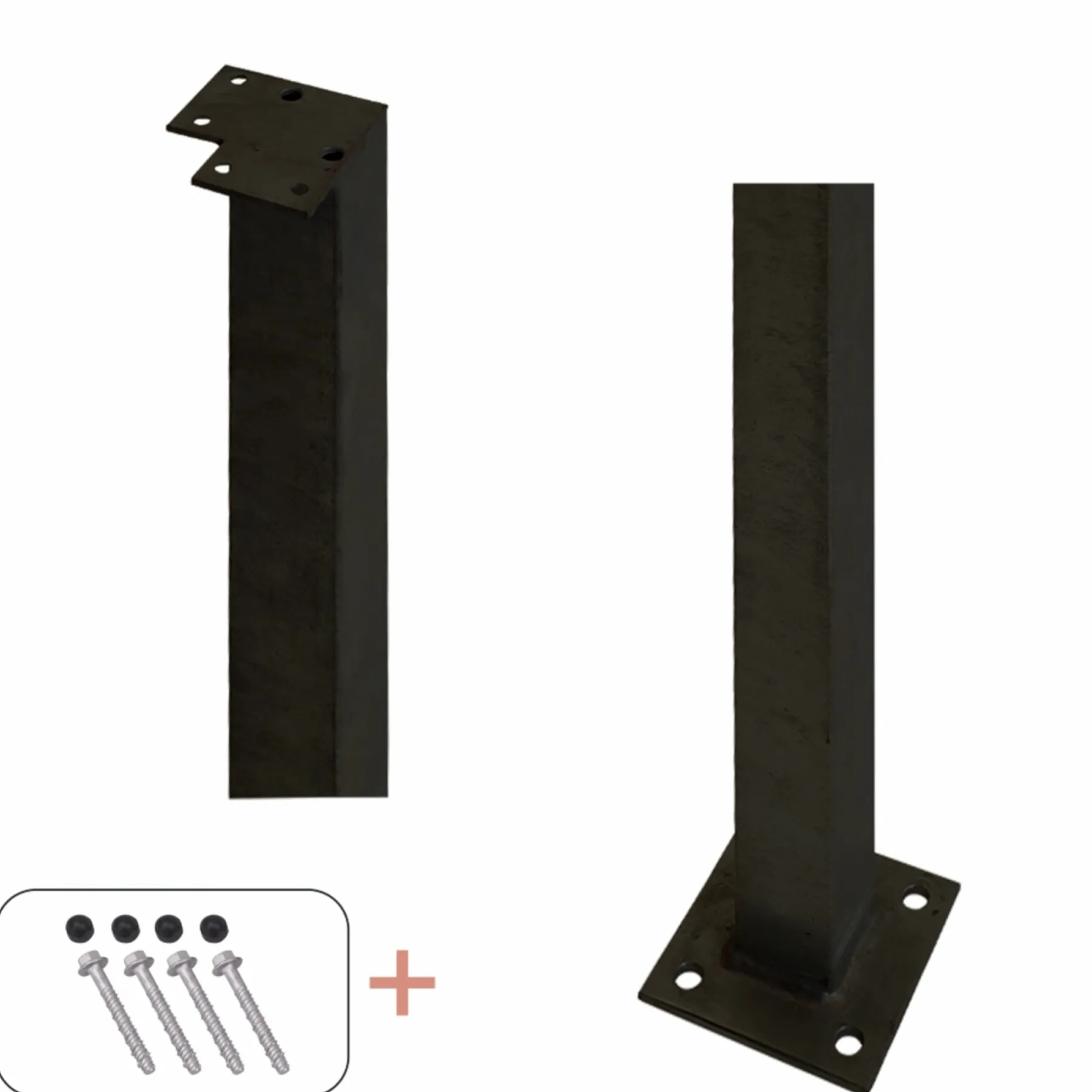 STOLPE VARMGALVANISERET OG PULVERLAKERET SORT 4.50 X 4.50 X 103.30 CM>Plus Outlet