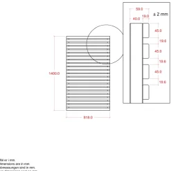 TOKYO HEGN THERMOWOOD® GYLDENBRUN 83 X 140 CM>Plus
