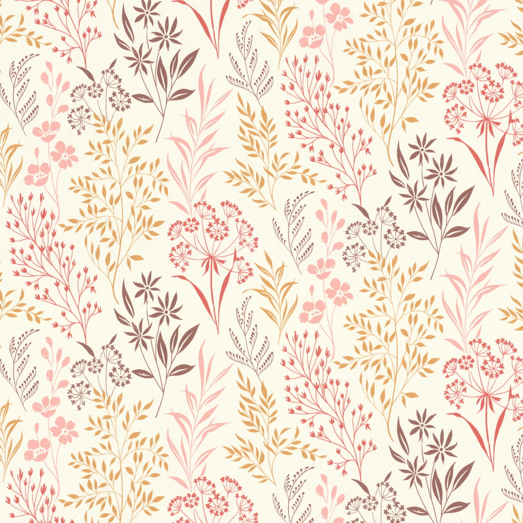 Tapet & Glasvæv ^ Rasch STUDIO 2027 BLOMSTER TAPET 0,53X10 M