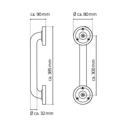 Tilbehør Badeværelse ^ Ridder Assistent 30 CM BADEKARSGREB