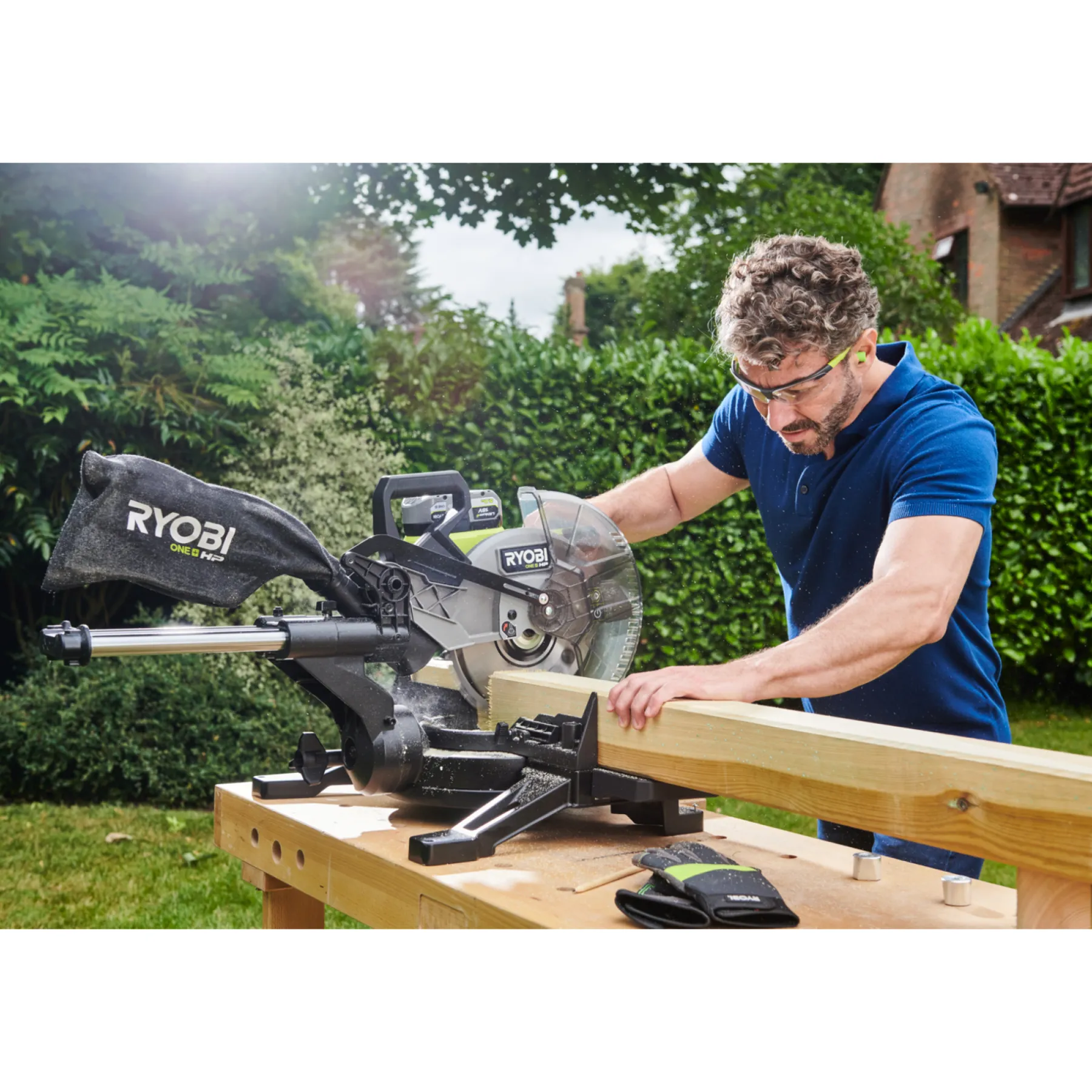 Kap- & Geringssave ^ Ryobi KAP-/GERINGSSAV AKKU 18 V 254MM UDEN BATTERI OG LADER