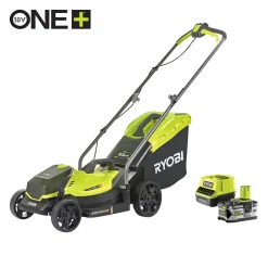RLM18X33B50 PLÆNEKLIPPER AKKU 18V MED BATTERI OG LADER>Ryobi Outlet
