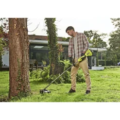 RY18LTX38A-0 GRÆSTRIMMER 38 CM 18V UDEN BATTERI OG LADER>Ryobi Sale