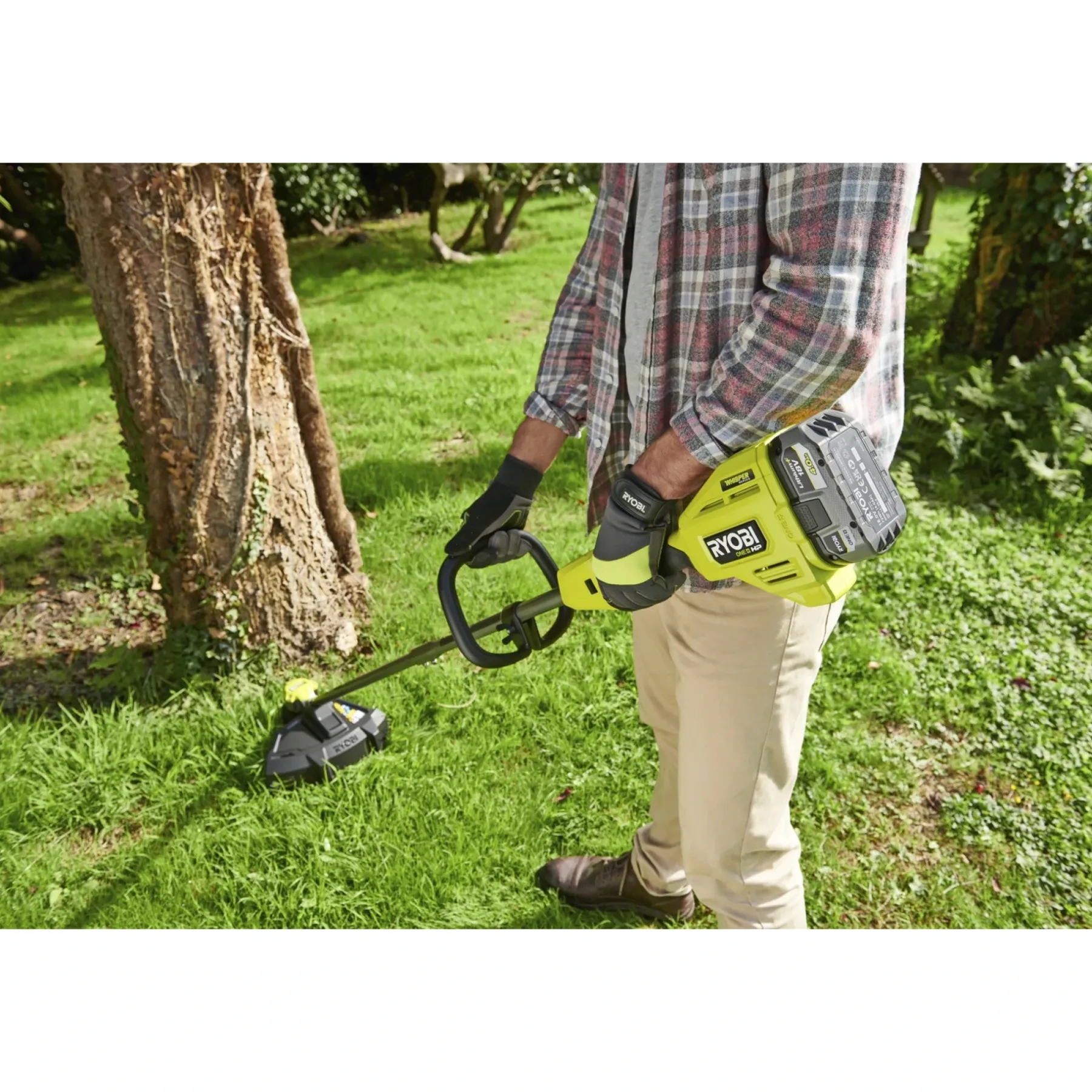 RY18LTX38A-0 GRÆSTRIMMER 38 CM 18V UDEN BATTERI OG LADER>Ryobi Sale