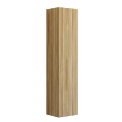 Badeværelsesmøbler ^ Scanbad DELTA HØJSKAB HØJREHÆNGSLET VARM EG 40 X 176 CM