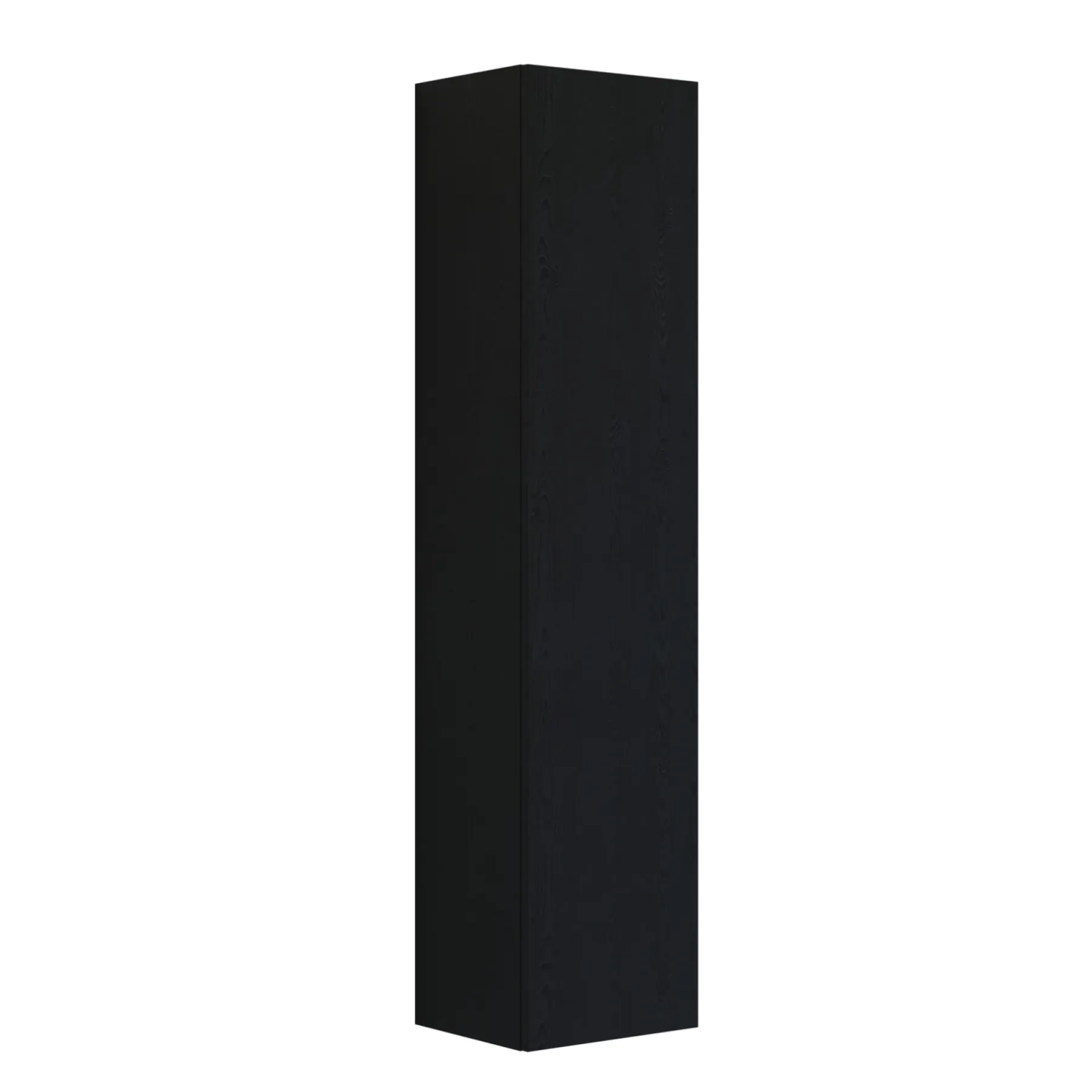 Badeværelsesmøbler ^ Scanbad DELTA HØJSKAB HØJREHÆNGSLET SORT EG 40 X 176 CM