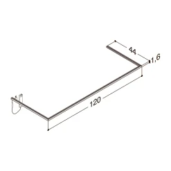 Badeværelsesmøbler ^ Scanbad DELTA L120 CM D44 CM LYSRAMME