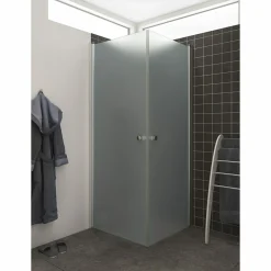 Brusevægge ^ Scanbad FLEXI MAT ALU PROFIL, 1 STK. BRUSEDØR 79 CM FROSTET GLAS