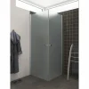 Brusevægge ^ Scanbad FLEXI MAT ALU PROFIL, 1 STK. BRUSEDØR 89 CM FROSTET GLAS