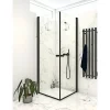 Brusevægge ^ Scanbad FLEXI SORT PROFIL, 1 STK. BRUSEDØR KLAR GLAS 79 CM