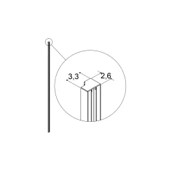 Brusevægge ^ Scanbad MATCH VÆGPROFIL 2,6 CM