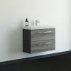 Badeværelsesmøbler ^ Scanbad MULTO LOTTO BADMØBEL PINE GREY MED METALSKUFFER 85 CM