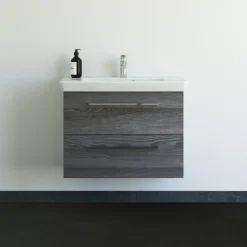 Badeværelsesmøbler ^ Scanbad MULTO LOTTO BADMØBEL PINE GREY MED METALSKUFFER 85 CM