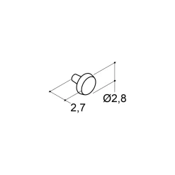 Badeværelsesmøbler ^ Scanbad PLAY GREB BLANK KROM 2,8 CM