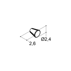 Badeværelsesmøbler ^ Scanbad PLAY GREB POLERET MESSING 2,4 CM