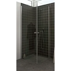 FLEXI MAT ALU PROFIL, 1 STK. BRUSEDØR KLAR GLAS 89 CM>Scanbad Sale
