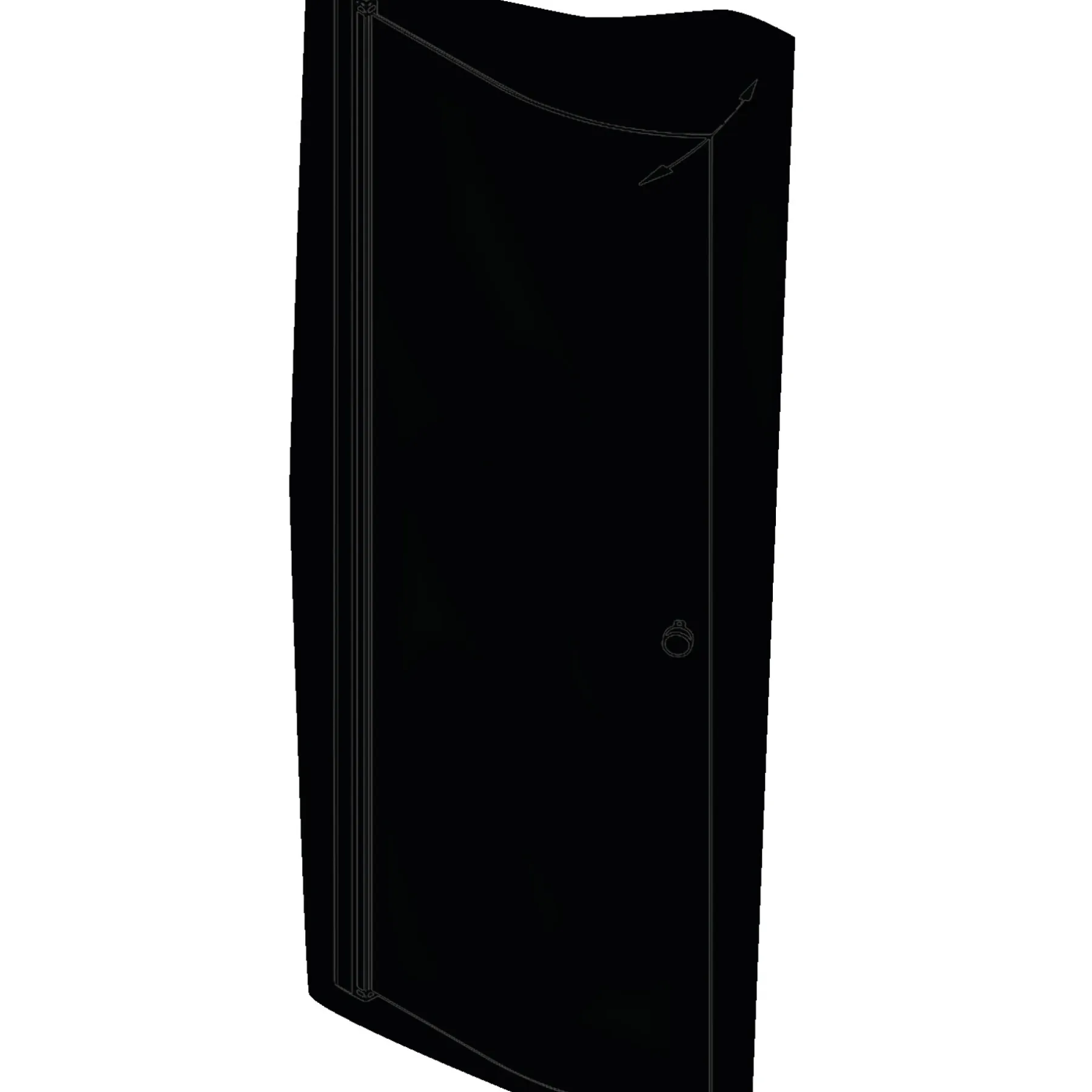 FLEXI MAT ALU PROFIL, 1 STK. BRUSEDØR 74 CM KLART GLAS>Scanbad Discount