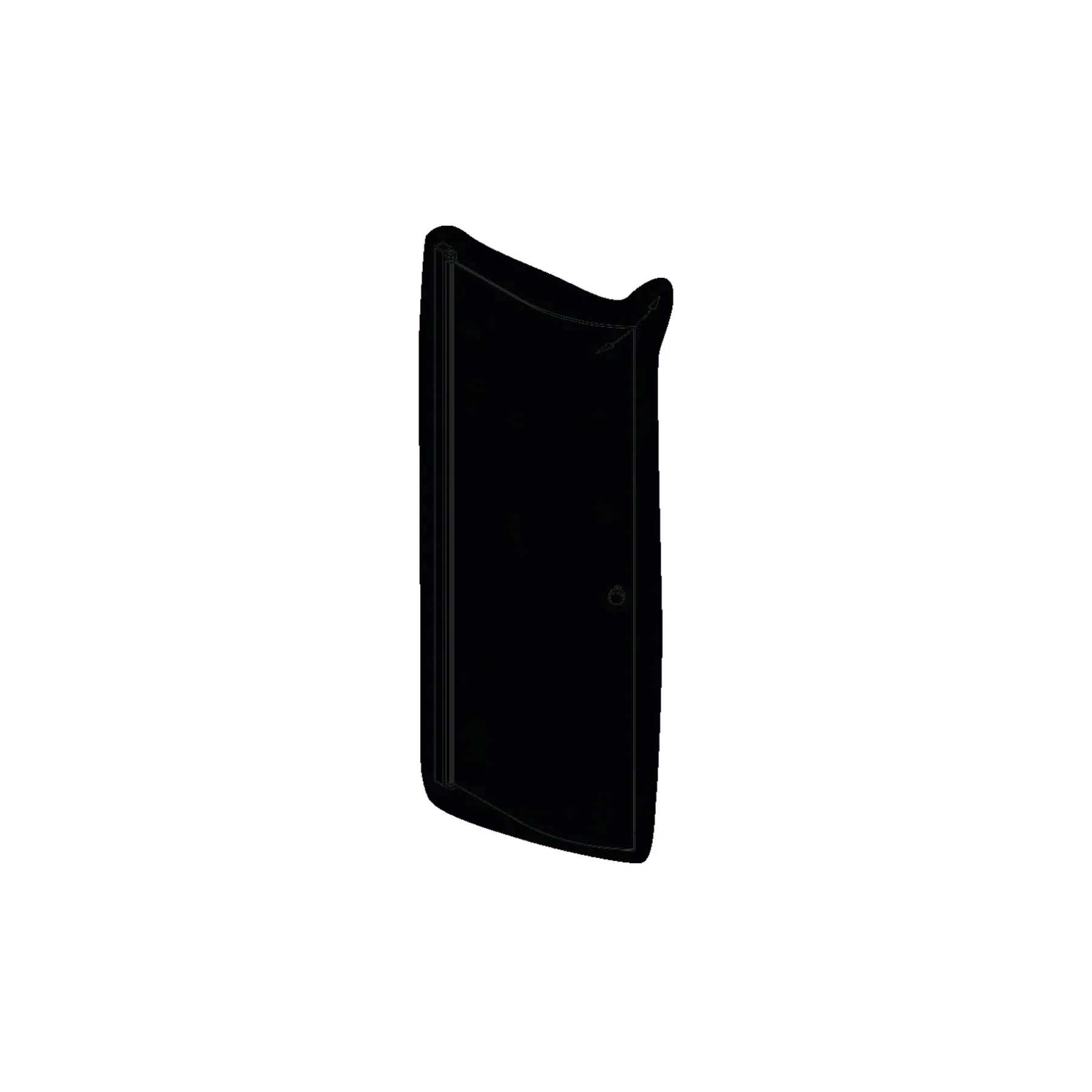 FLEXI MAT ALU PROFIL, 1 STK. BRUSEDØR 64 CM KLART GLAS>Scanbad New