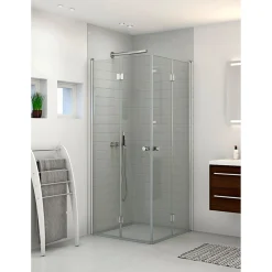 FLEXI MAT ALU PROFIL, 1 STK. FOLDEDØR KLAR GLAS 79 CM>Scanbad Outlet