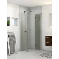 FLEXI MAT ALU PROFIL, 1 STK. FOLDEDØR KLAR GLAS 79 CM>Scanbad Outlet