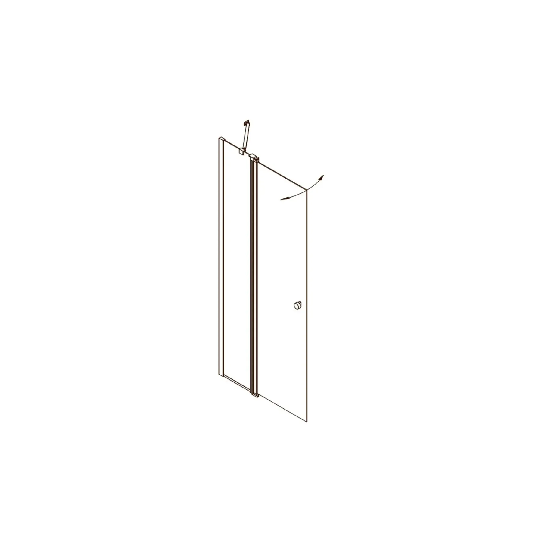 MATCH BRUSEDØR KLAR GLAS 98 CM>Scanbad Clearance