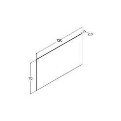 MULTO SPEJL UDEN LYSSTYRING 70 X 120 CM>Scanbad Clearance