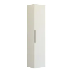 NOW STRIBET HØJSKAB HØJREHÆNGT HVID MAT 40 X 176 CM>Scanbad Discount