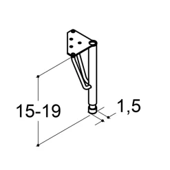 PLAY STØTTEBEN KROM 1,5 CM>Scanbad Clearance