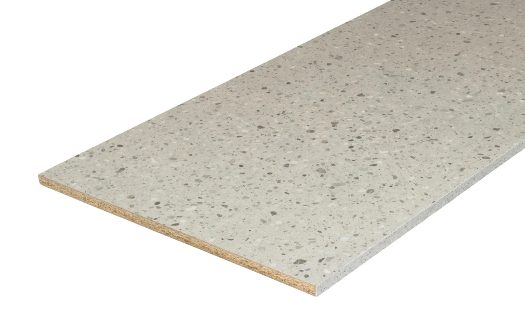 Bordplader & Hylder ^ Scandiwood BORDPLADE GRÅ TERRAZZO 635 X 3020 X 23 MM