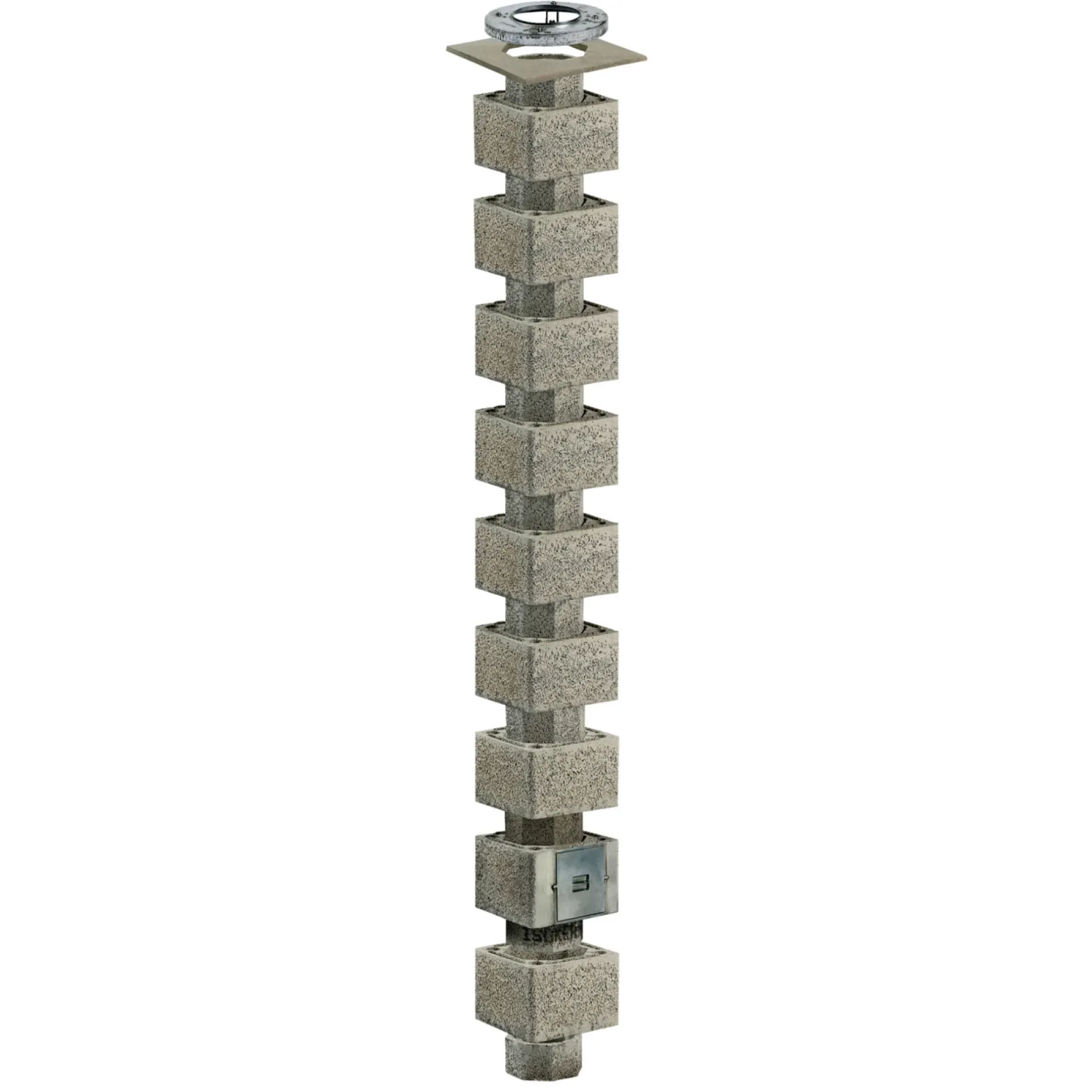 Skorstene & Røgrør ^ Schiedel Isokern DOBBELTMODUL SKORSTEN 450 X 44 X 44 CM Ø160 MM