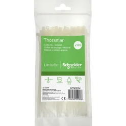 Tilbehør Elinstallationer ^ Schneider Electric THORSMAN NATUR KABELBINDER 150X3,6 MM 100 STK
