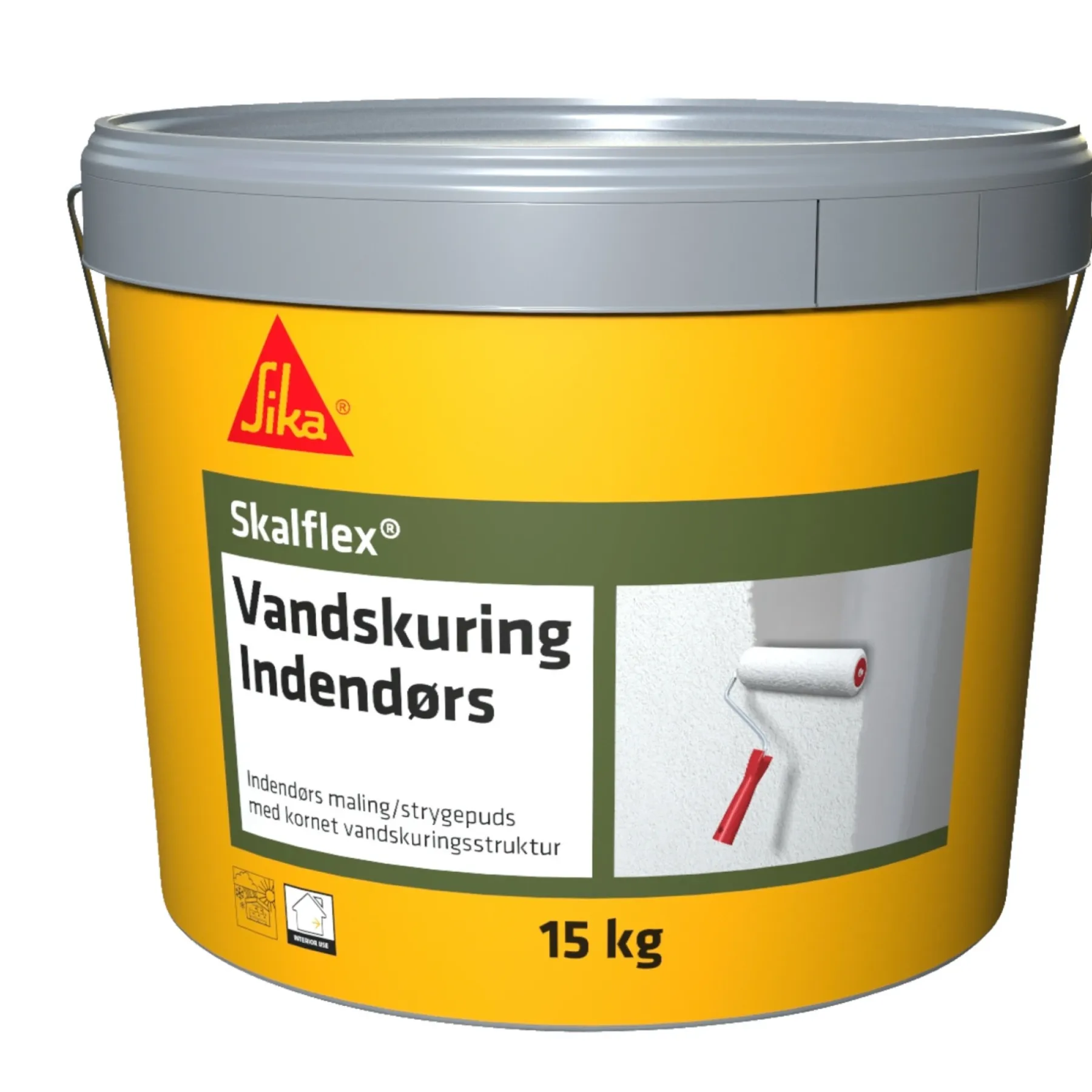 Maling Udendørs ^ Sika SKALFLEX VANDSKURING INDENDØRS VANDSKURINGSMØRTEL 15 KG HVID