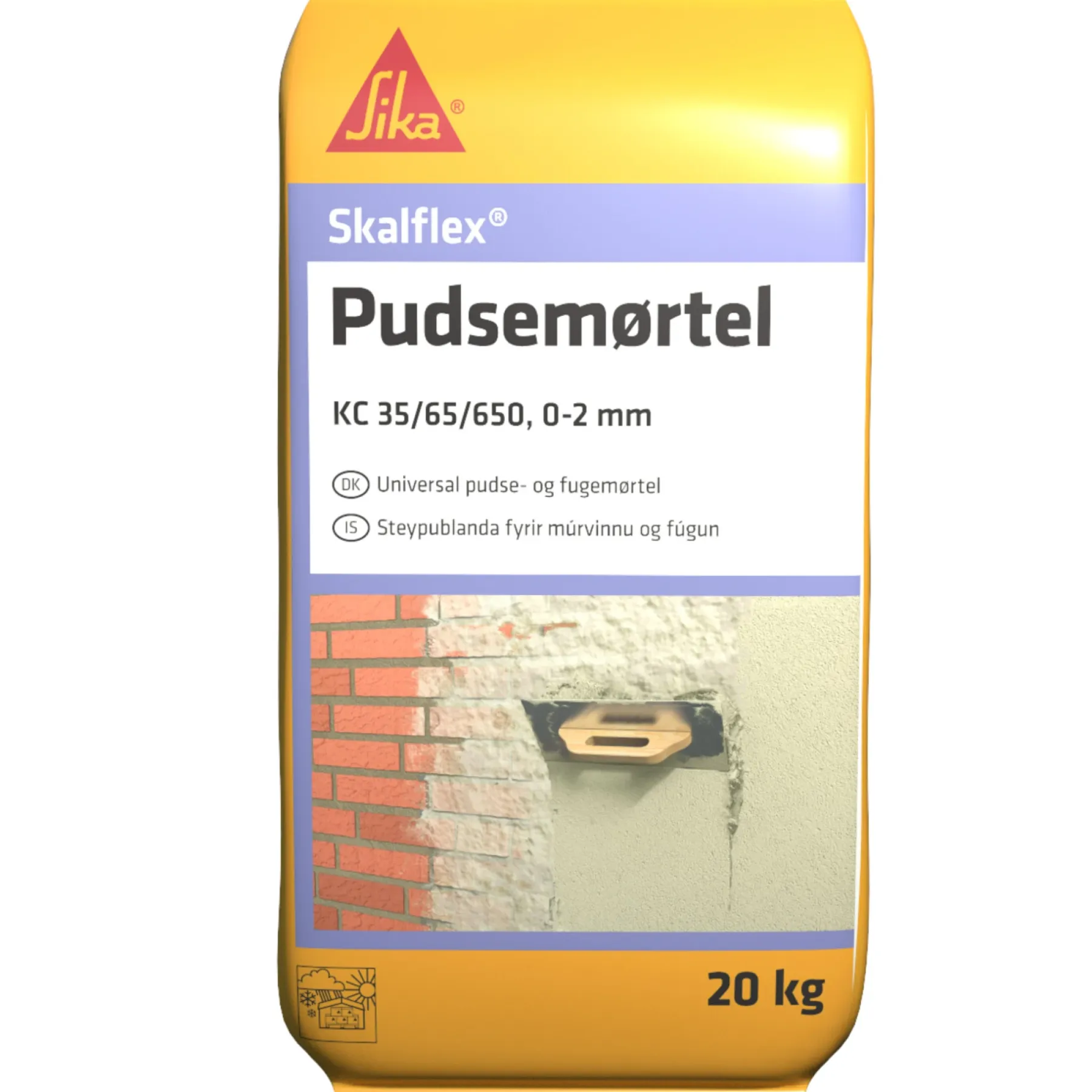 Cement & Mørtel ^ Sika SKALFLEX PUDSEMØRTEL GRÅ 20 KG