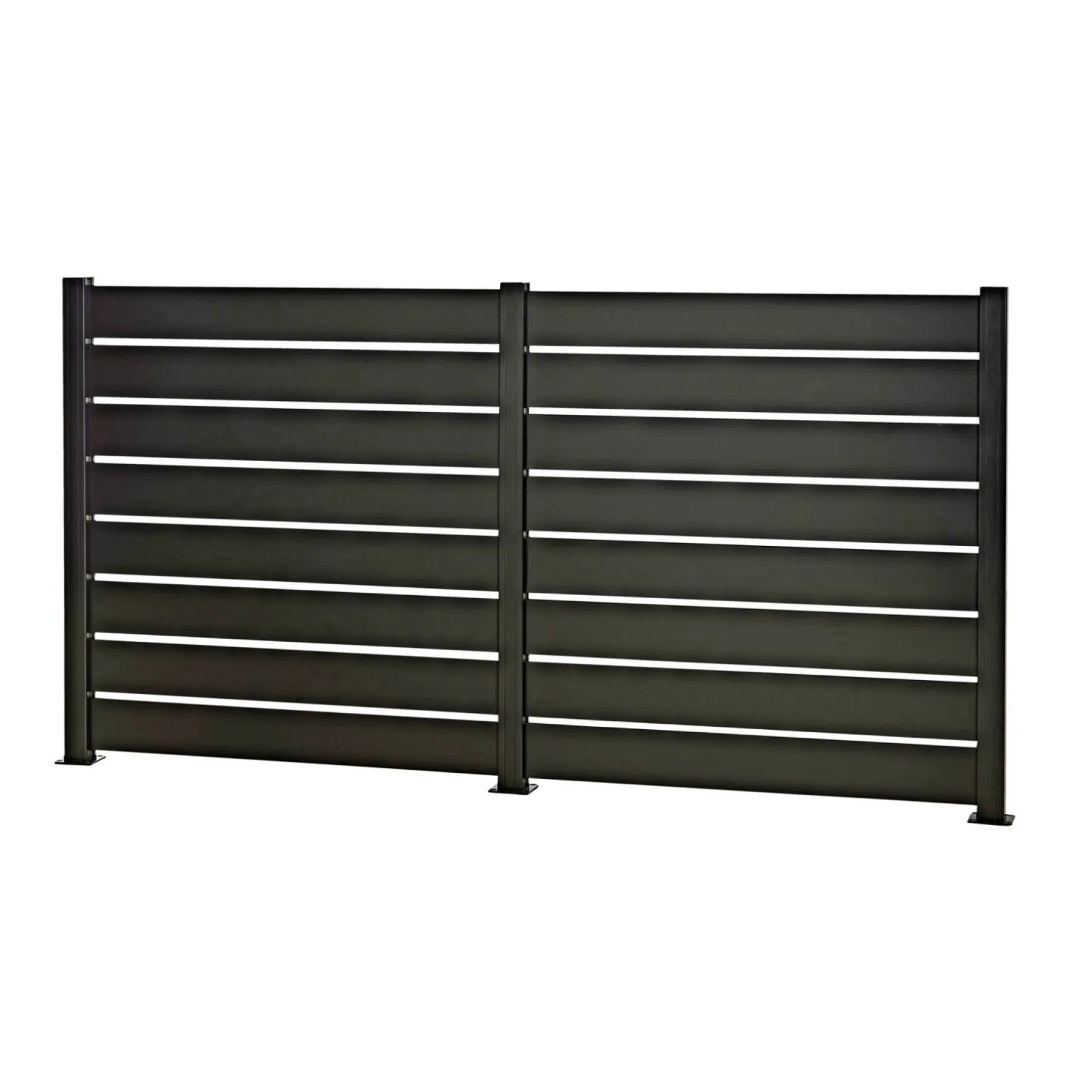Systemhegn ^ Skagen SYSTEMHEGN PANEL SORT ALUMINIUM 0.60 X 92 X 86 CM