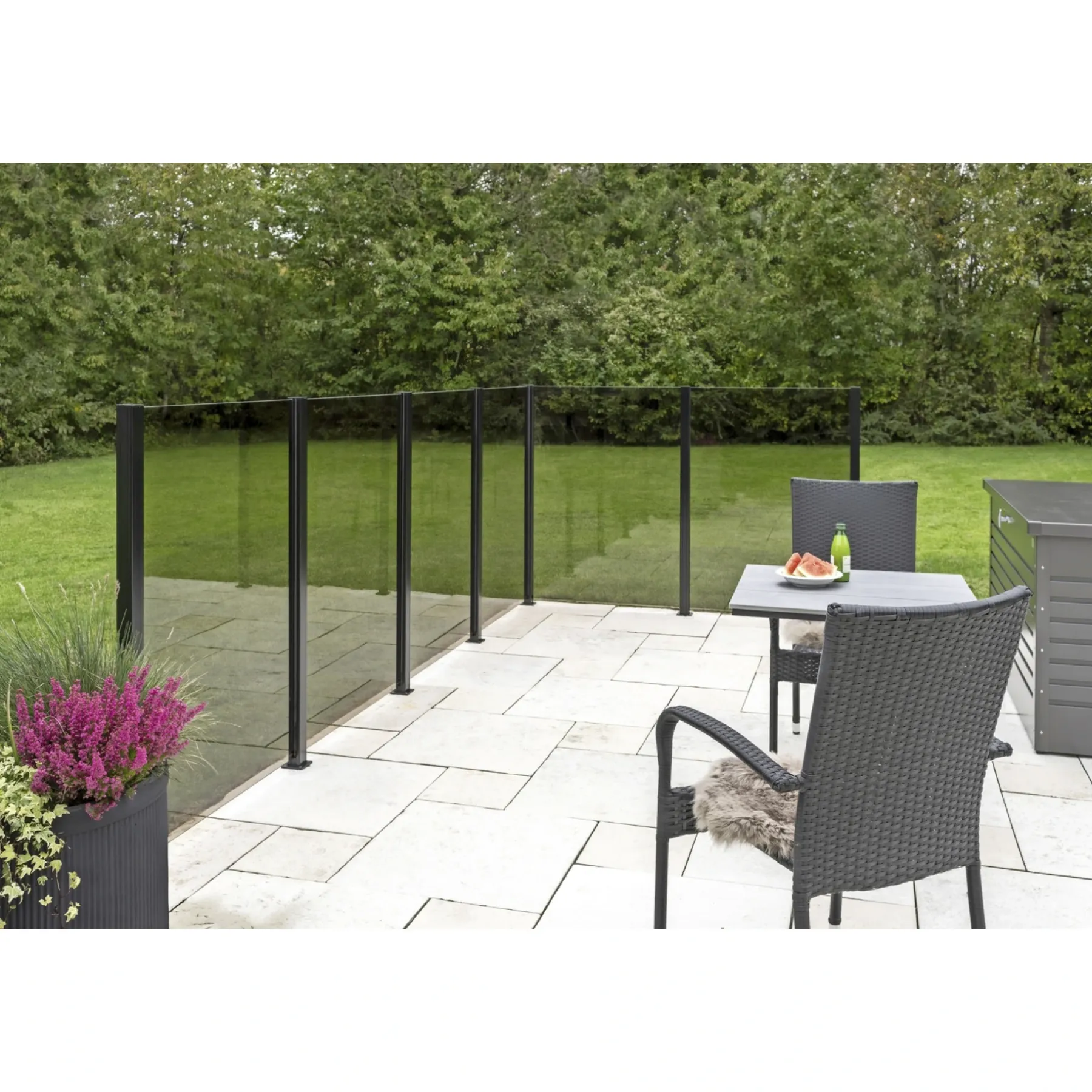 SYSTEMHEGN HEGNSMODUL RØGFARVET GLAS 86.50 X 122 X 0.60 X 0.60 CM>Skagen Online